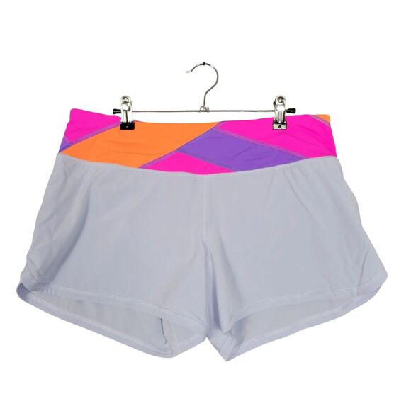 LULULEMON Run Speed Short Cool Breeze Quilt Colorblock Waistband Shorts SIZE 8 - Picture 2 of 10